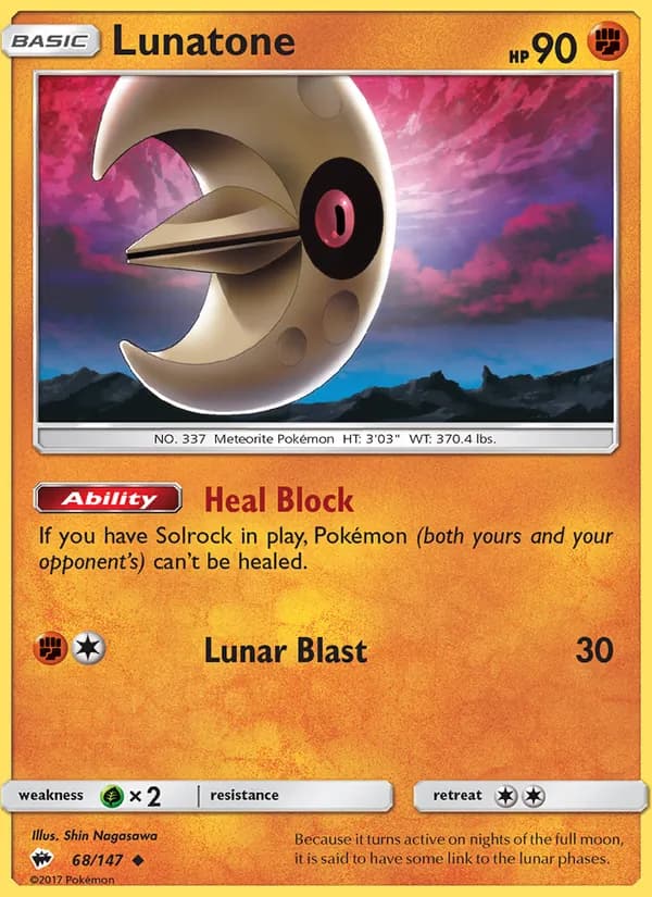 Lunatone card in English