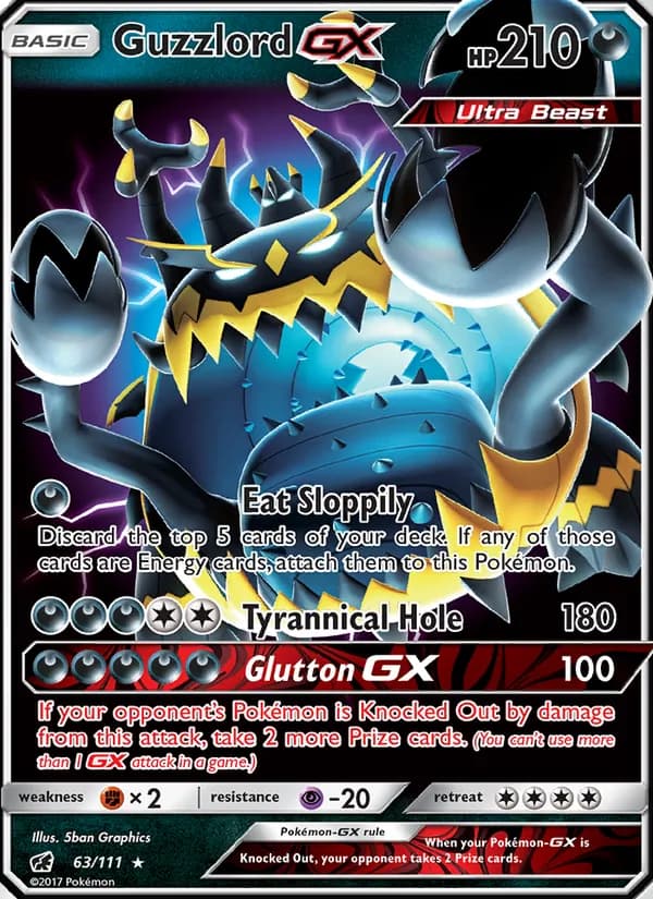 Guzzlord GX card in English
