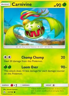 Carnivine card in English