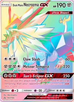 Dusk Mane Necrozma GX card in English
