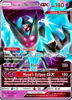 Dawn Wings Necrozma GX card in English