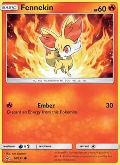 Fennekin card in English