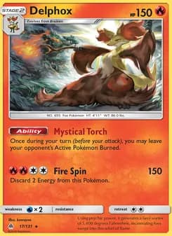 Delphox card in English