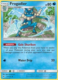 Frogadier card in English