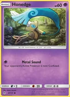 Honedge card in English