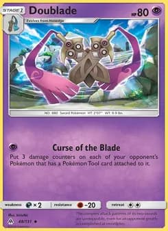Doublade card in English