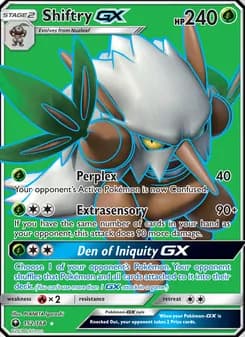Shiftry GX card in English