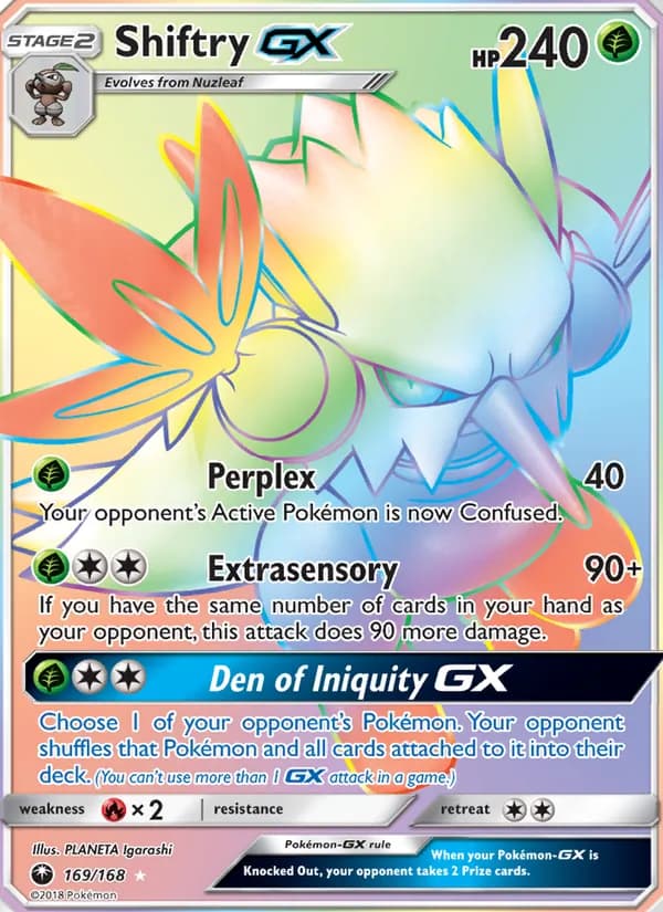 Shiftry GX card in English