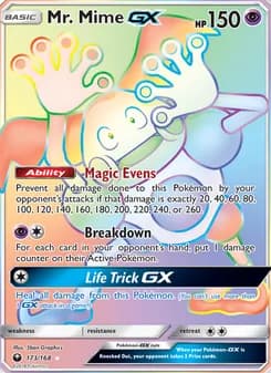 Mr. Mime GX card in English