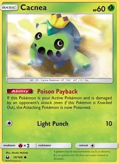 Cacnea card in English