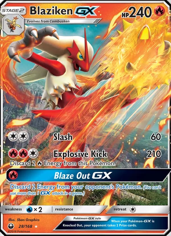 Blaziken GX card in English