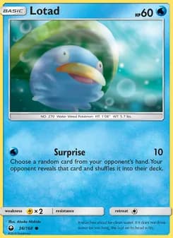 Lotad card in English