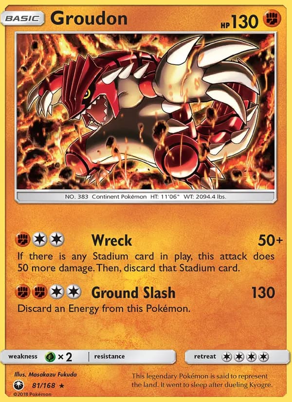 Groudon card in English