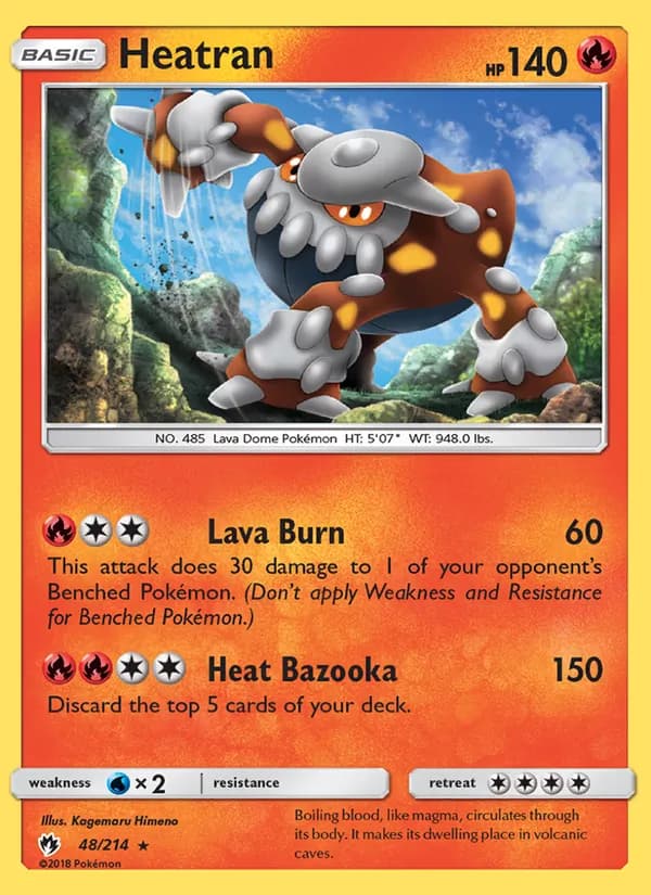 Heatran card in English