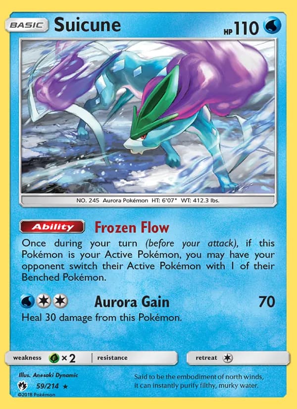 Suicune card in English