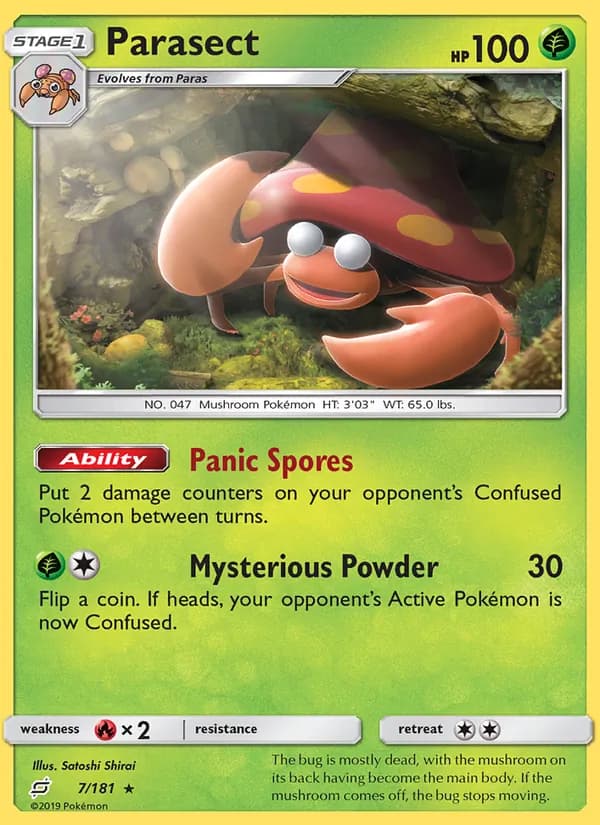Parasect card in English