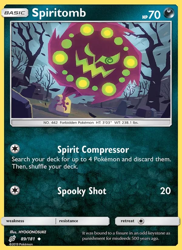 Spiritomb card in English