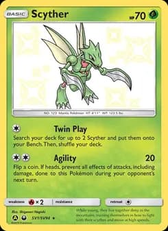 Scyther card in English