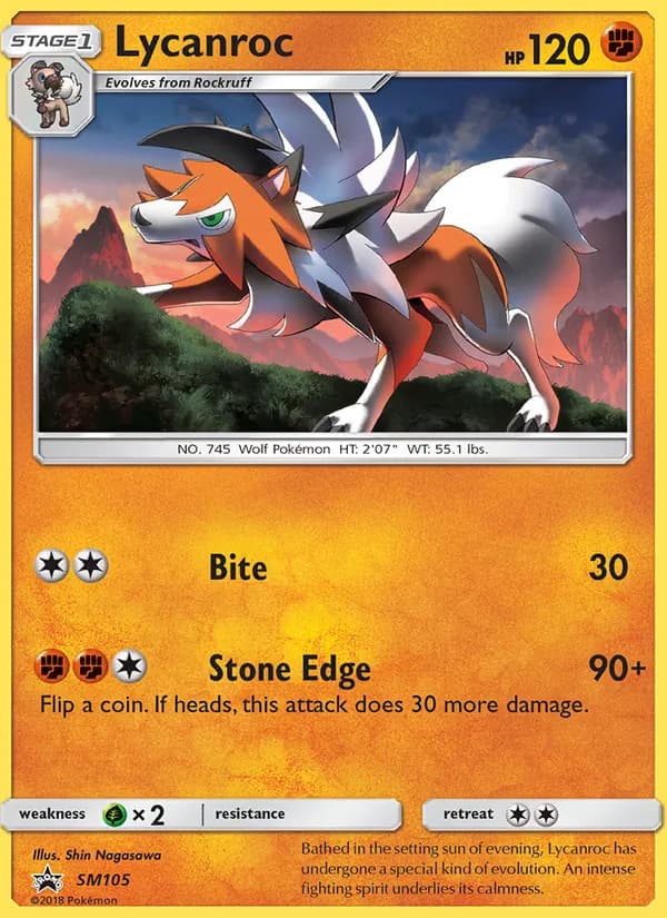 Lycanroc card in English