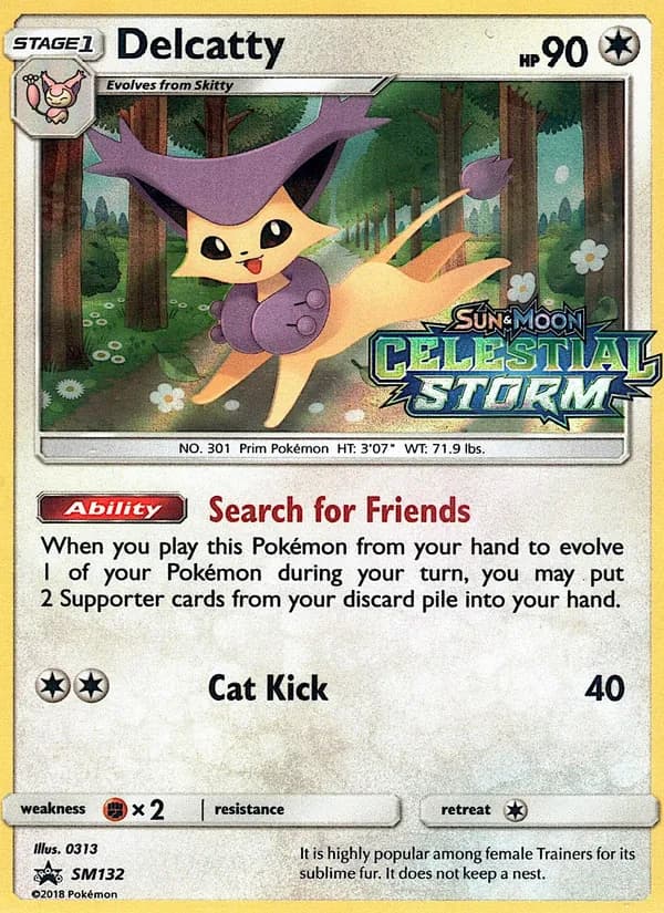 Delcatty card in English