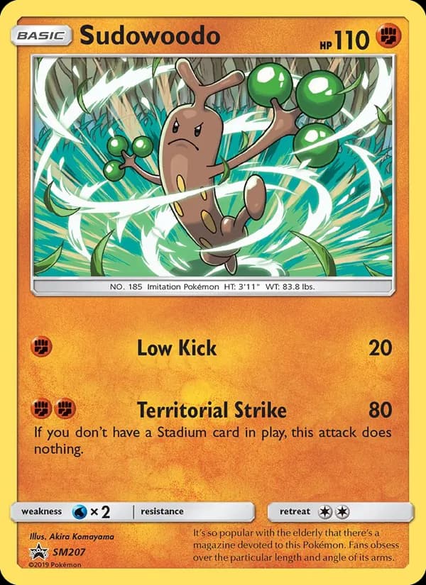 Sudowoodo card in English