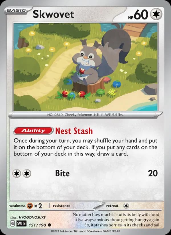 Skwovet card in English