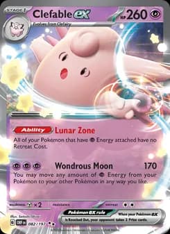 Clefable ex card in English