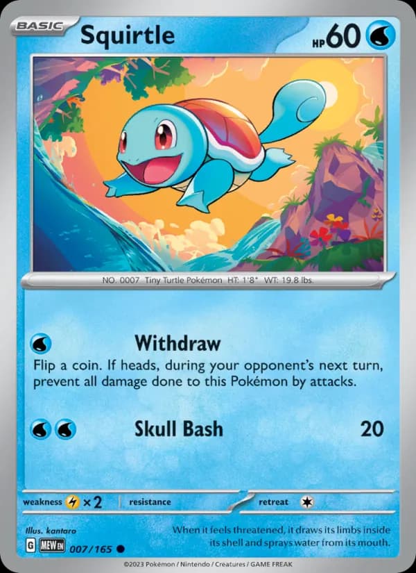 Squirtle card in English