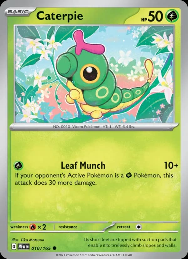 Caterpie card in English