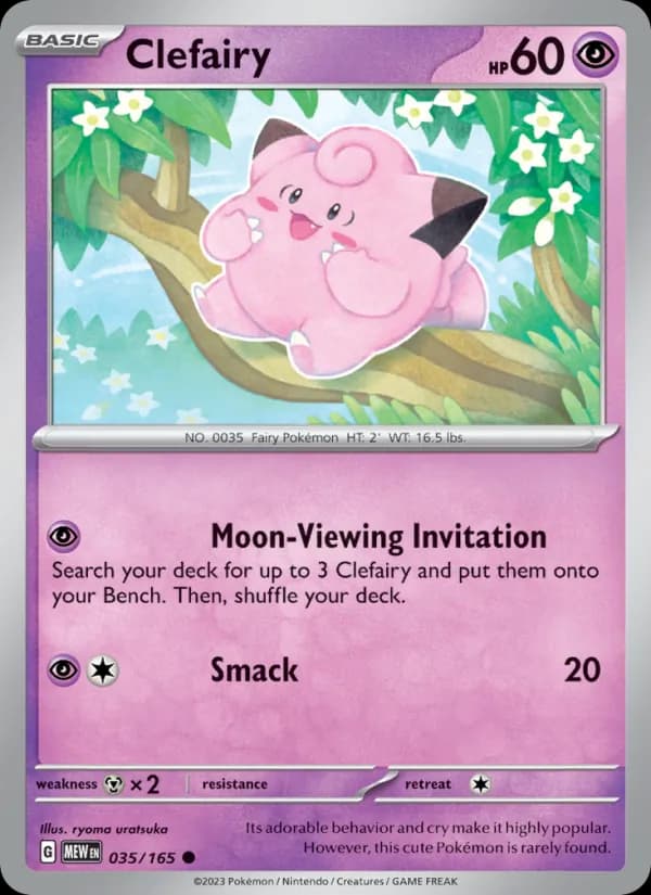 Clefairy card in English
