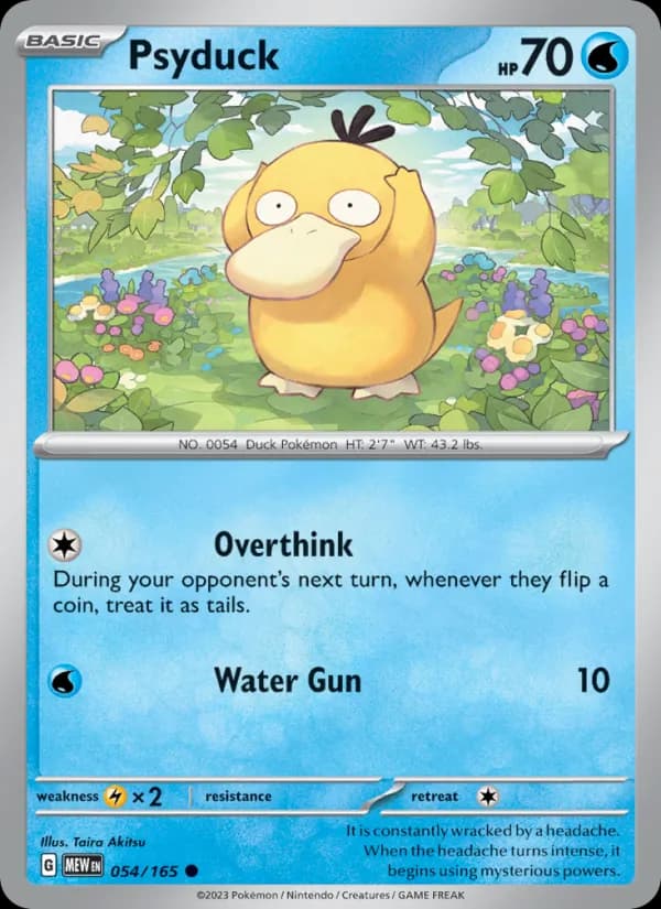 Psyduck card in English