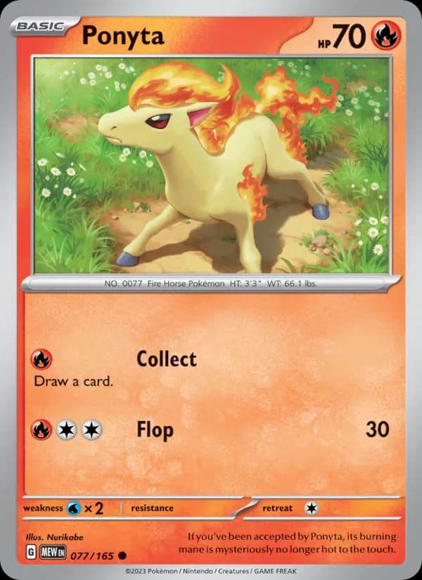 Ponyta card in English