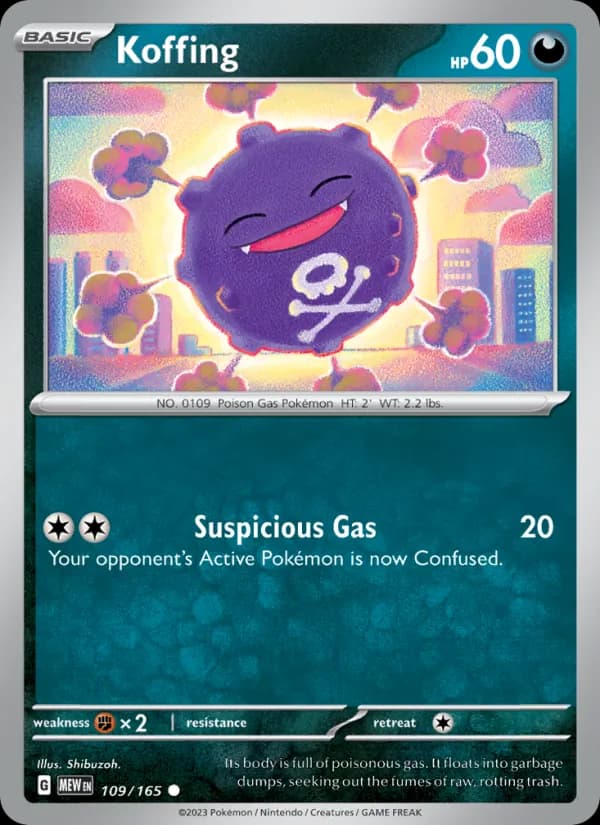 Koffing card in English