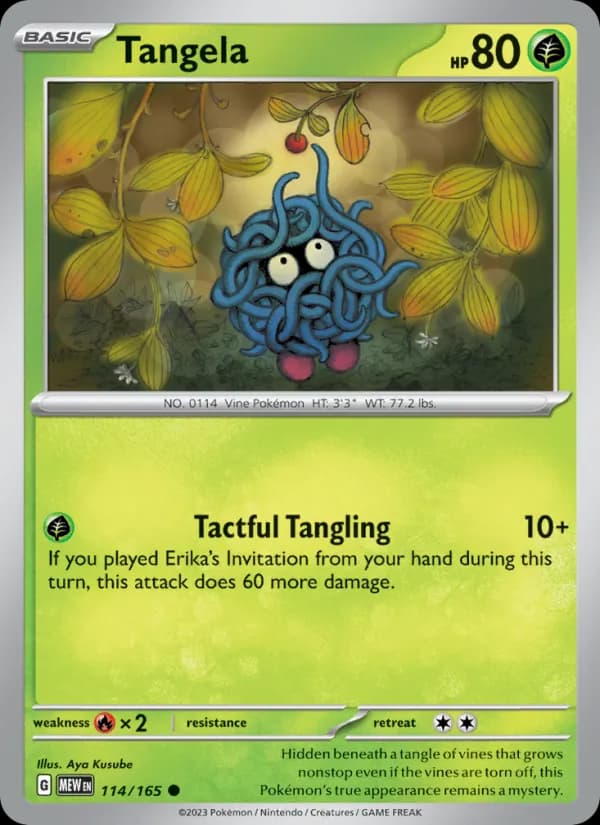Tangela card in English