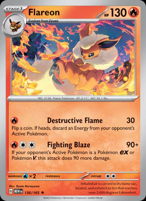 Flareon card in English