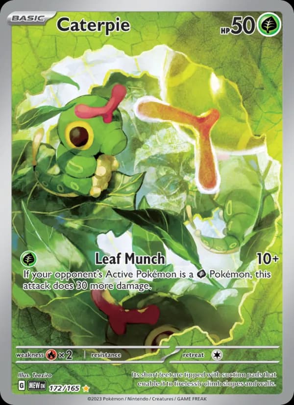 Caterpie card in English