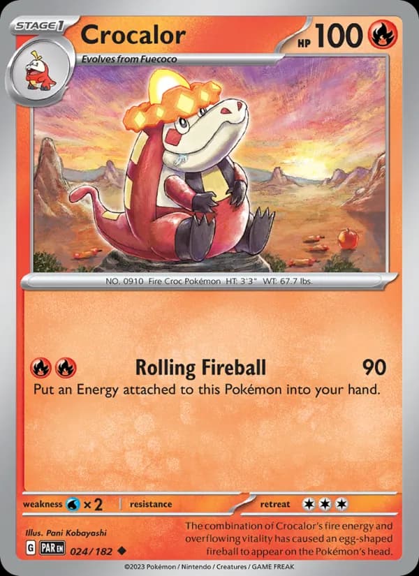 Crocalor card in English