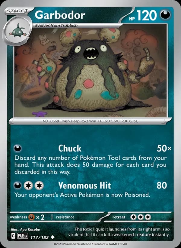 Garbodor card in English