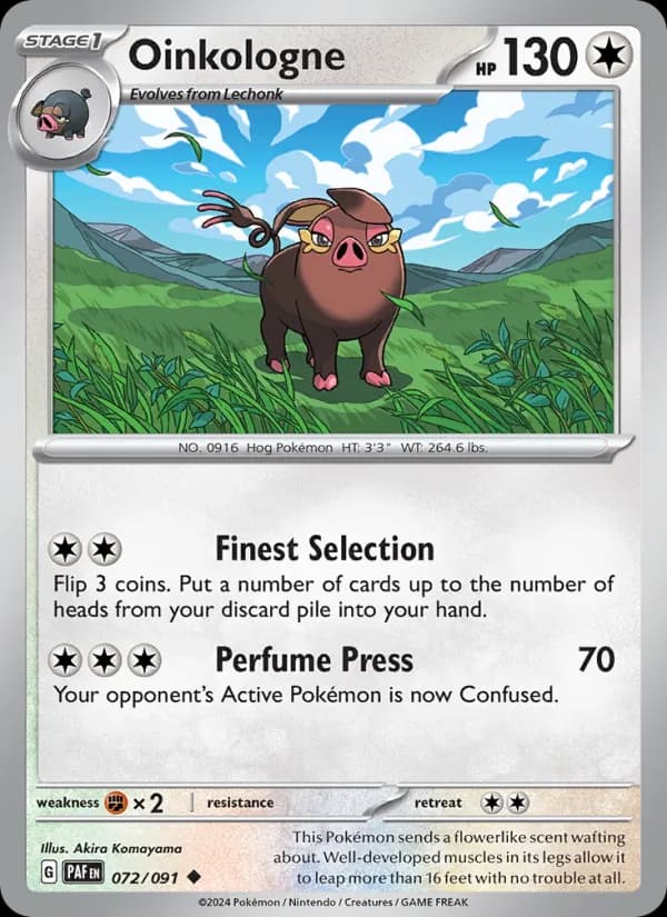 Oinkologne card in English