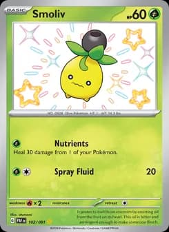 Smoliv card in English