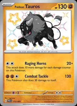 Paldean Tauros card in English