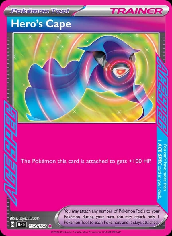 Hero's Cape card in English