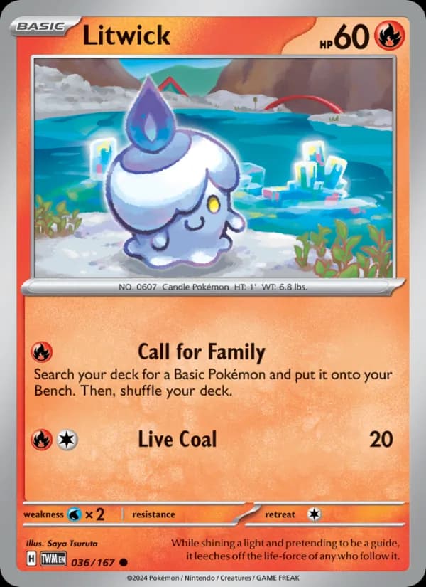 Litwick card in English