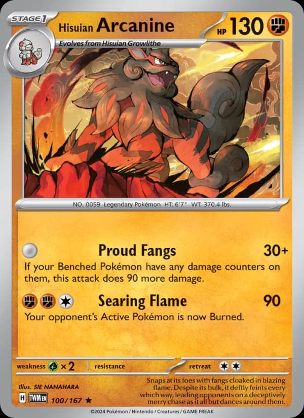 Hisuian Arcanine card in English