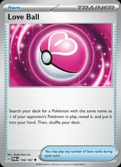 Love Ball card in English
