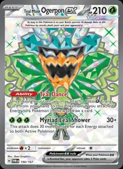 Teal Mask Ogerpon ex card in English