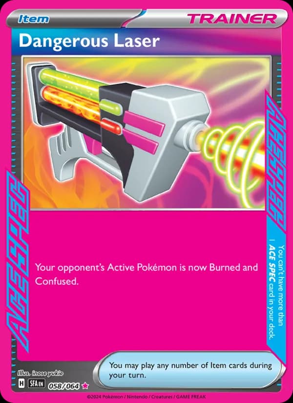 Dangerous Laser card in English