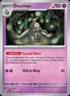 Dusclops card in English