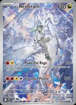 N's Reshiram card in English
