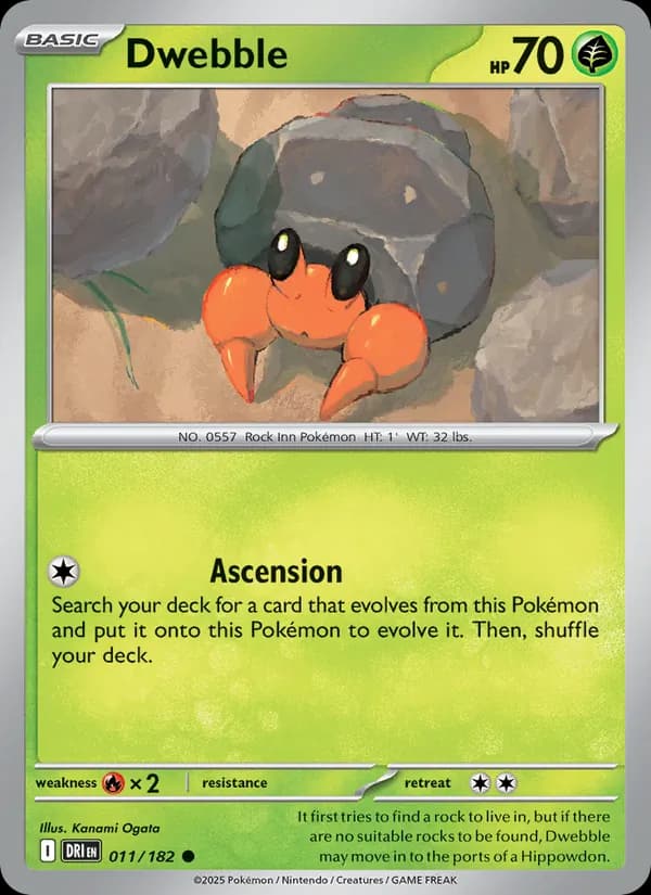 Dwebble card in English